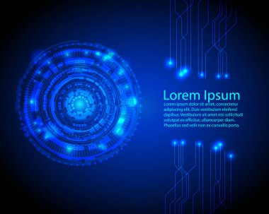 Daire dijital teknoloji arka plan arka uzay, fütüristik yapı elemanları kavramı arka plan tasarımı ile soyut. dijital iş, vektör Teknik Daire ve teknoloji arka plan.