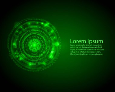 Daire dijital teknoloji arka plan arka uzay, fütüristik yapı elemanları kavramı arka plan tasarımı ile soyut. dijital iş, vektör Teknik Daire ve teknoloji arka plan.