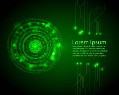 Daire dijital teknoloji arka plan arka uzay, fütüristik yapı elemanları kavramı arka plan tasarımı ile soyut. dijital iş, vektör Teknik Daire ve teknoloji arka plan.