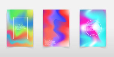 Renkli parlak holografik arka planlar. Canlı holografik dokular. Modern arka plan tasarımı için. Vektör illustratio