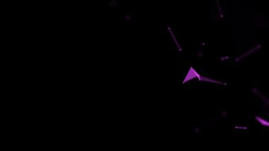 Soyut Mavi geometrik renkli çizgiler, triangels ve nokta hareketli animasyon. Büyük veri teknoloji kavramı.