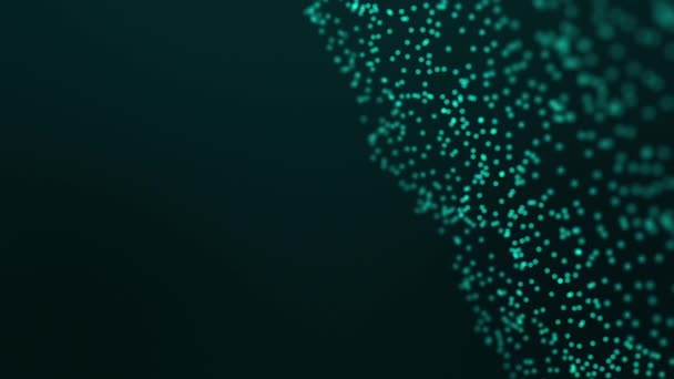 boucle abstraite fond de technologie numérique faite de particules 