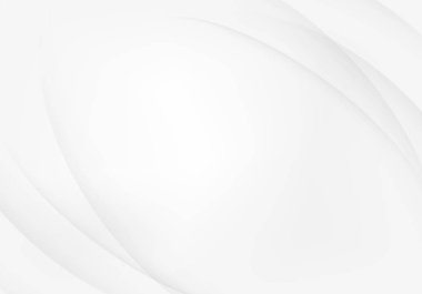 Gri yumuşak fütüristik soyut pürüzsüz eğri çizgi deseni uçabiliyor. Vektör çizim