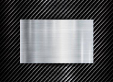 carbon kevlar doku desen teknik spor yenilik kavramı arka plan üzerinde soyut metal çerçeve.