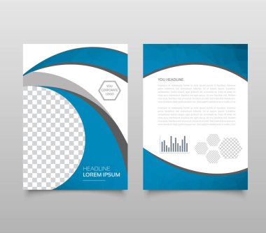 Poster el ilanı broşür broşür kapak tasarım düzen alanını poligonal tarzı ile arka planda fotoğraf, vektör çizim şablonu A4 boyutunda. 