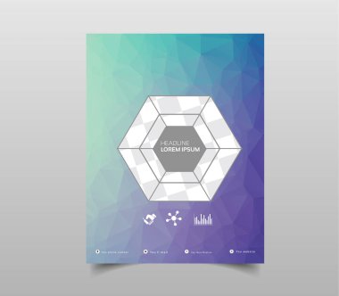 Broşürler, el ilanları, afişler, kapakları veya Web tasarım şablonu. Modern arka plan ile üçgen