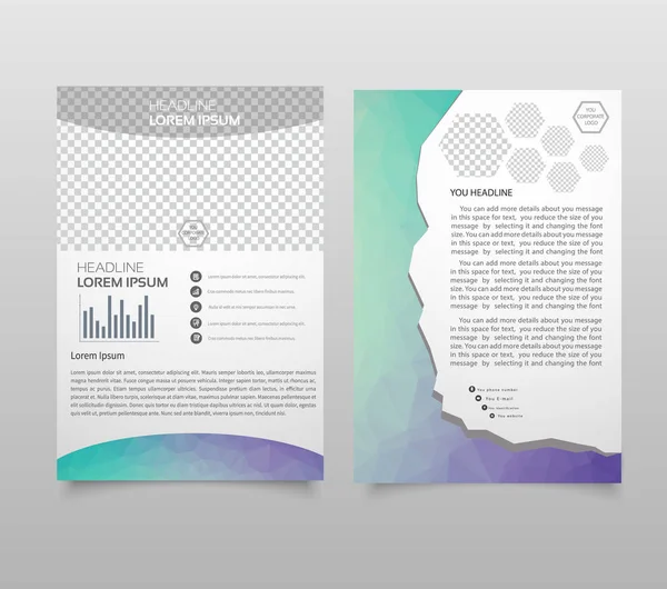 Diseño Plantilla Folleto Informe Anual Diseño Portada Revista Folleto Folleto — Archivo Imágenes Vectoriales