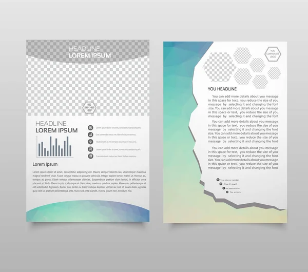 Présentation Modèle Brochure Rapport Annuel Conception Couverture Magazine Dépliant Livret — Image vectorielle