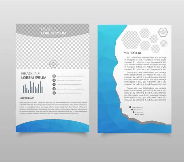 Plantilla Diseño Presentación Portada Del Informe Anual Folleto Negocios Folleto — Vector de stock