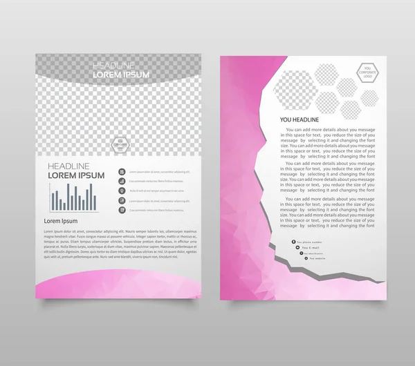 Modelo Design Layout Apresentação Página Rosto Relatório Anual Brochura Negócios — Vetor de Stock
