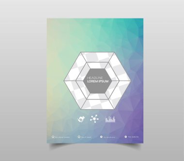Broşürler, el ilanları, afişler, kapakları veya Web tasarım şablonu. Modern arka plan ile üçgen