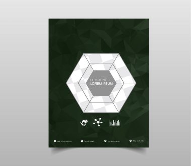 Broşürler, el ilanları, afişler, kapakları veya Web tasarım şablonu. Modern arka plan ile üçgen