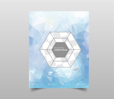 Broşürler, el ilanları, afişler, kapakları veya Web tasarım şablonu. Modern arka plan ile üçgen