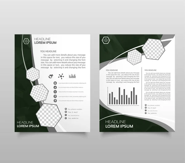 Modelo Apresentação Triângulo Moderno Antecedentes Design Negócios Conceito Folheto Folheto — Vetor de Stock