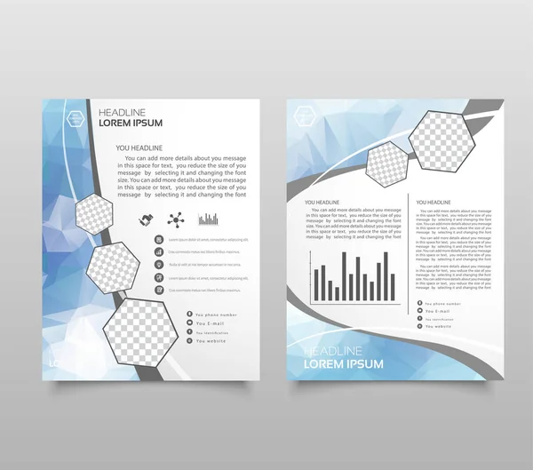 Modelo Apresentação Triângulo Moderno Antecedentes Design Negócios Conceito Folheto Folheto — Vetor de Stock