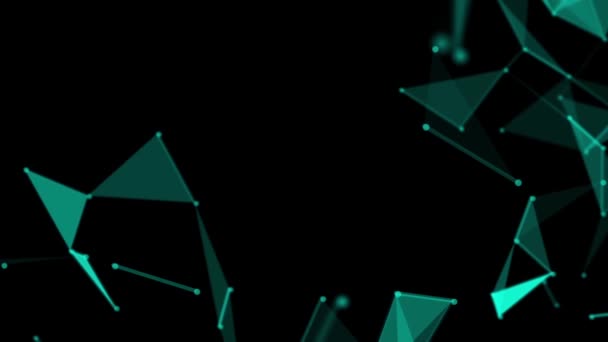 Belle animation 3D du réseau numérique mondial qui grandit avec le vol géométrique. Concept d'entreprise. Bouclée. HD 1080. Concept de technologie Big Data .