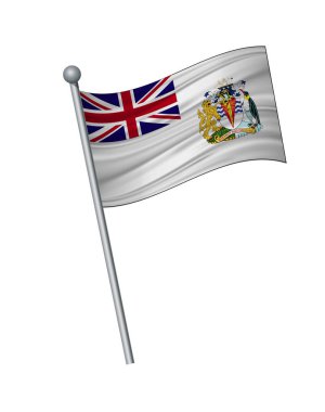 Bayrak bayrak direği, resmi renkleri ve oran üzerinde doğru sallayarak. vektör illüstrasyon izole beyaz arka plan üzerinde.