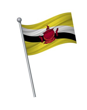 Bayrak bayrak direği, resmi renkleri ve oran üzerinde doğru sallayarak. vektör illüstrasyon izole beyaz arka plan üzerinde.