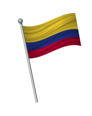 Bayrak bayrak direği, resmi renkleri ve oran üzerinde doğru sallayarak. vektör illüstrasyon izole beyaz arka plan üzerinde.