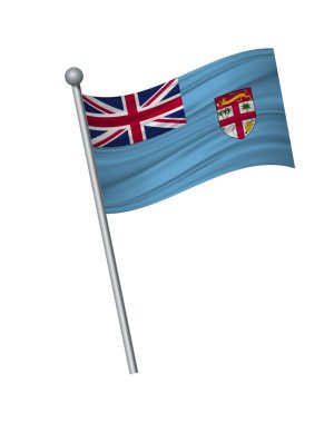 Bayrak bayrak direği, resmi renkleri ve oran üzerinde doğru sallayarak. vektör illüstrasyon izole beyaz arka plan üzerinde.