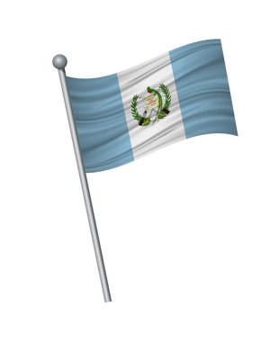 Bayrak bayrak direği, resmi renkleri ve oran üzerinde doğru sallayarak. vektör illüstrasyon izole beyaz arka plan üzerinde.