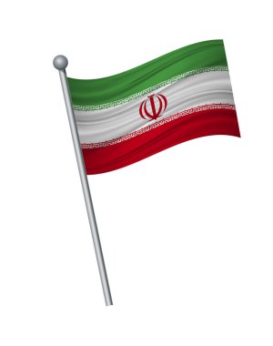 Bayrak bayrak direği, resmi renkleri ve oran üzerinde doğru sallayarak. vektör illüstrasyon izole beyaz arka plan üzerinde.