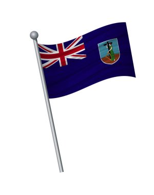 Bayrak bayrak direği, resmi renkleri ve oran üzerinde doğru sallayarak. vektör illüstrasyon izole beyaz arka plan üzerinde.