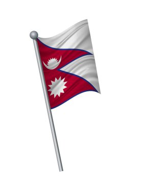 Bayrak bayrak direği, resmi renkleri ve oran üzerinde doğru sallayarak. vektör illüstrasyon izole beyaz arka plan üzerinde.