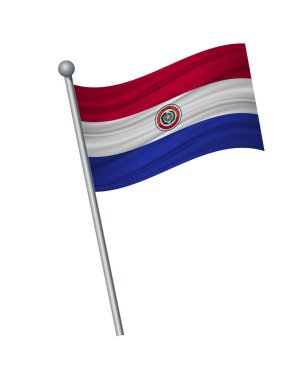 Bayrak bayrak direği, resmi renkleri ve oran üzerinde doğru sallayarak. vektör illüstrasyon izole beyaz arka plan üzerinde.