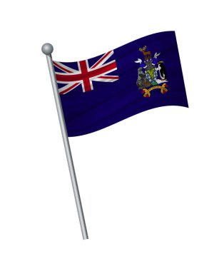 Bayrak bayrak direği, resmi renkleri ve oran üzerinde doğru sallayarak. vektör illüstrasyon izole beyaz arka plan üzerinde.