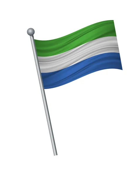 Integetett zászló-zászlórúd, hivatalos színek és aránya a helyesen. vektoros illusztráció elkülöníteni a fehér háttér. — Stock Vector