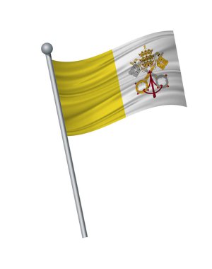 Bayrak bayrak direği, resmi renkleri ve oran üzerinde doğru sallayarak. vektör illüstrasyon izole beyaz arka plan üzerinde.