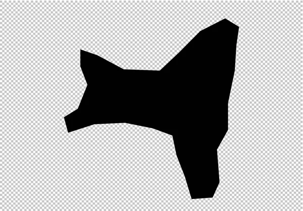 Christmas Adası Haritası - yüksek Detaylı siyah ilçeler/reg ile harita