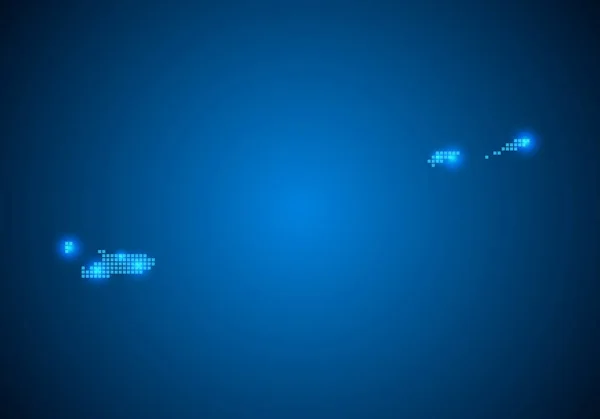 抽象的なブルーの背景地図、インターネット回線接続点 — ストックベクタ