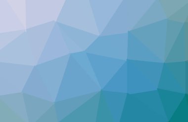 Mavi ışık çokgen mozaik renkli, vektör çizim, otobüs