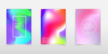 Trendy pastel holografik backgr yaratıcı vektör illüstrasyon