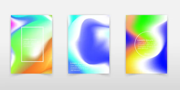 Fondo de colores líquidos y holográficos coloridos abstractos para p — Archivo Imágenes Vectoriales