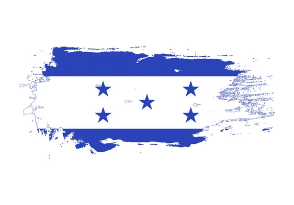 Pincelada grunge con bandera nacional de honduras. Dolor de acuarela — Archivo Imágenes Vectoriales