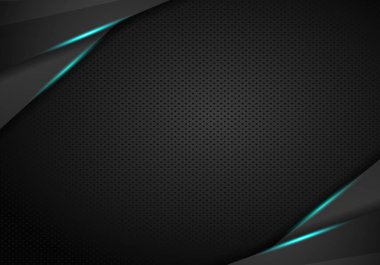 soyut metalik siyah mavi çerçeve spor tasarım konsepti innovati