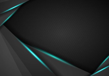 soyut metalik siyah mavi çerçeve spor tasarım konsepti innovati
