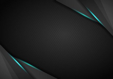 Gri delikli metal ve soyut modern mavi karbon fiber