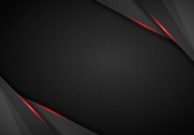 Koyu gri metal katmanlı soyut vektör arka planı. Soyut