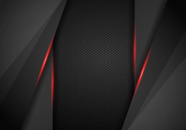kırmızı çerçeve düzeni modern teknoloji desig ile soyut metalik siyah