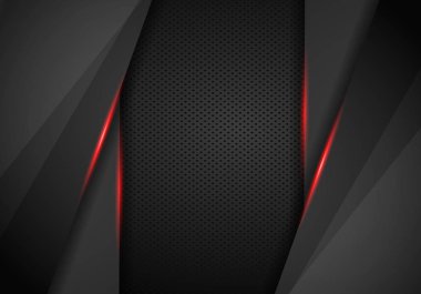 Deri Krom Otomotiv arka plan. Siyah ve kırmızı metalik bac