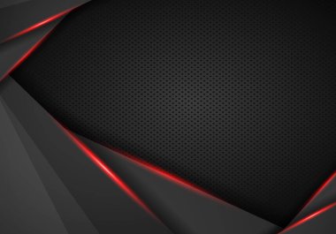 kırmızı çerçeve şablon düzeni tasarım teknik concep ile soyut siyah