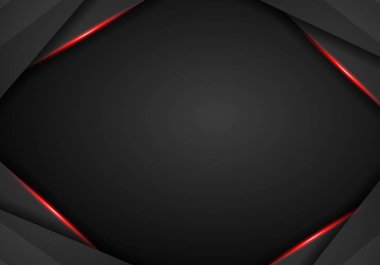 soyut metalik siyah Kırmızı çerçeve spor tasarım konsepti innovatio