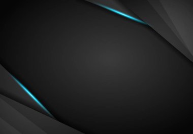 Metalik Modern teknik tasarım mavi siyah çerçeve