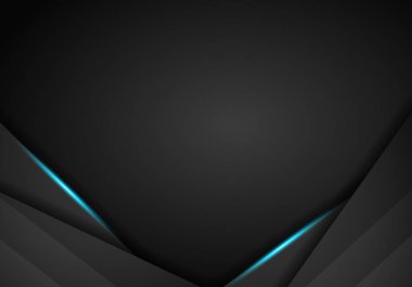 Metalik soyut tasarım teknik yenilik siyah çerçeve