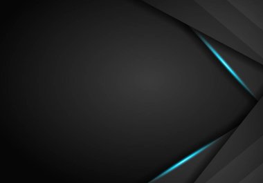 Metalik soyut tasarım teknik yenilik siyah çerçeve