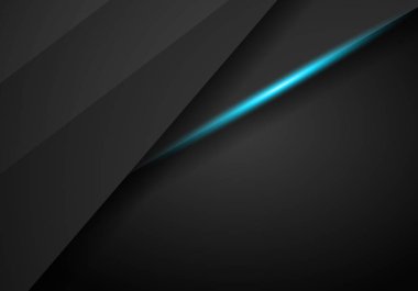 Metalik Modern teknik tasarım mavi siyah çerçeve